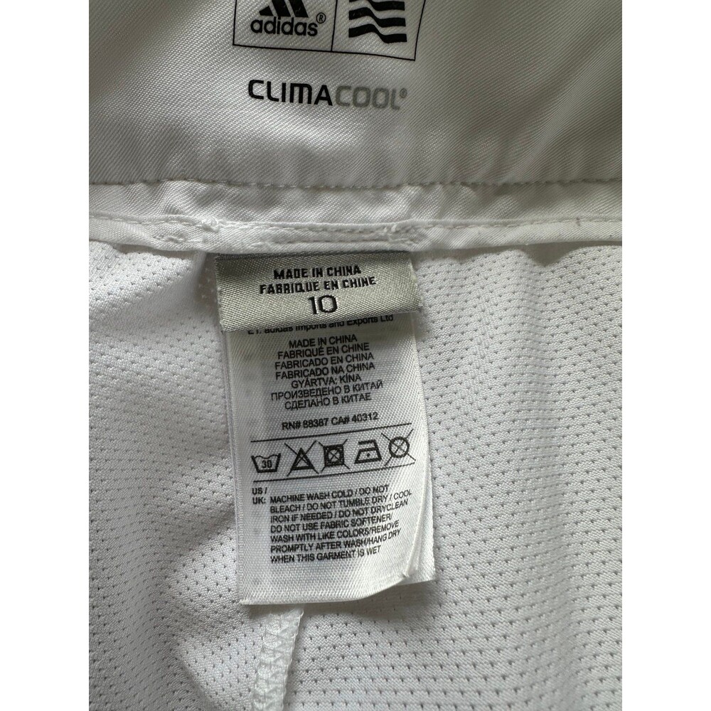 Adidas Women's White Clima Cool Side Zip Athletic Tennis Golf Skirt Skort 10 - Picture 6 of 7
